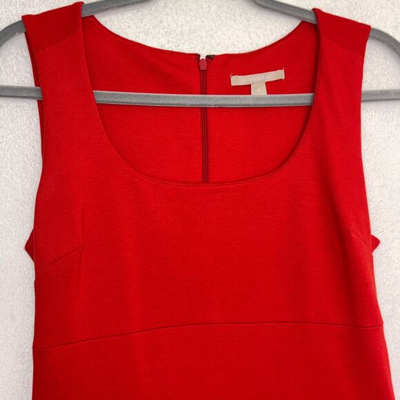 Banana Republic Ponte Fit Flare Dress Sz 4 Red Tomato Sauce Office Siren Preppy‎ - Picture 4 of 9